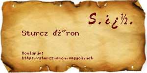 Sturcz Áron névjegykártya